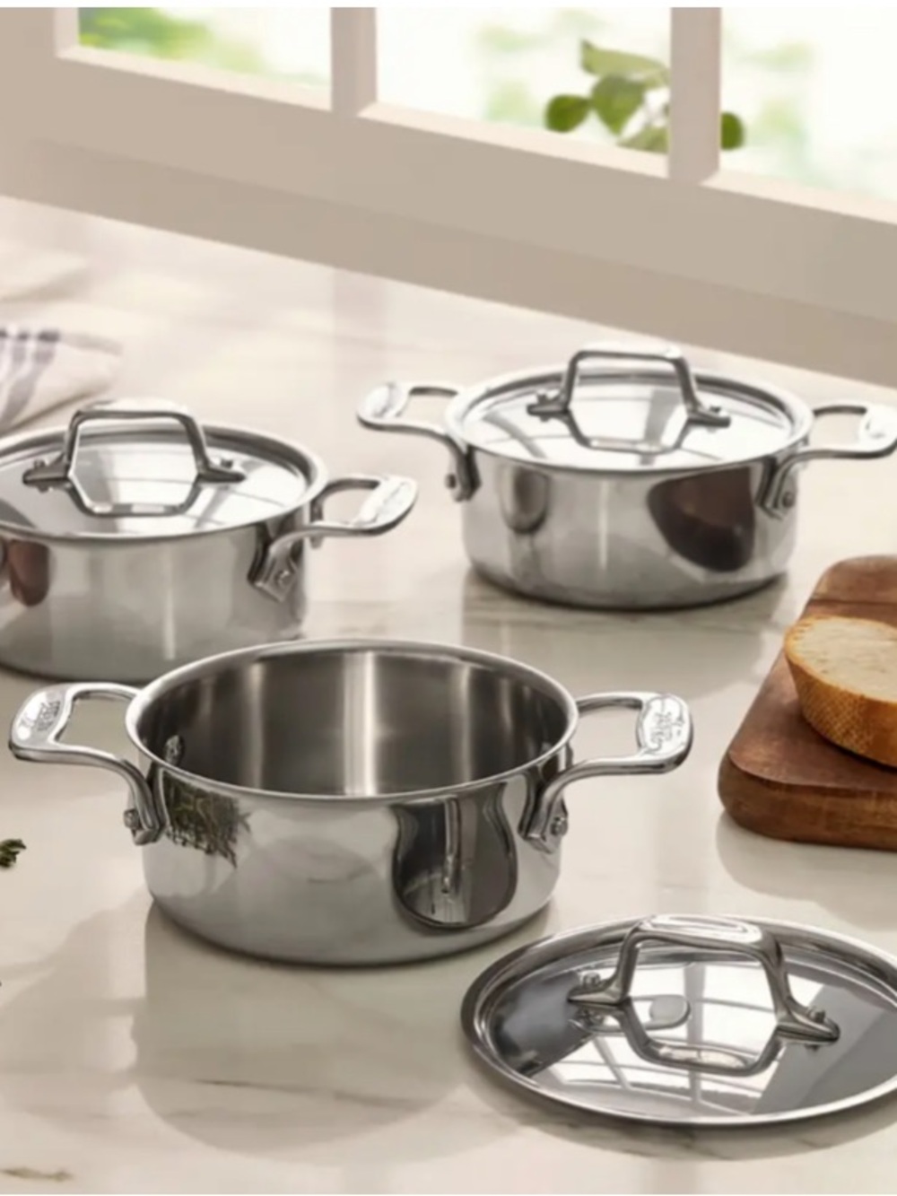 NWT All-Clad Stainless Steel Mini Dutch Oven Pot with Lid
